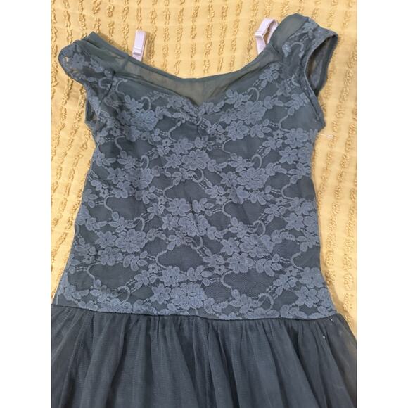 Girls Weissman I Choose you Ballet Dance Costume Olive Green Lace Large Child LC - Picture 4 of 9